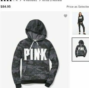 VS Pink Camo Bling Pullover/Hoodie Size Large
